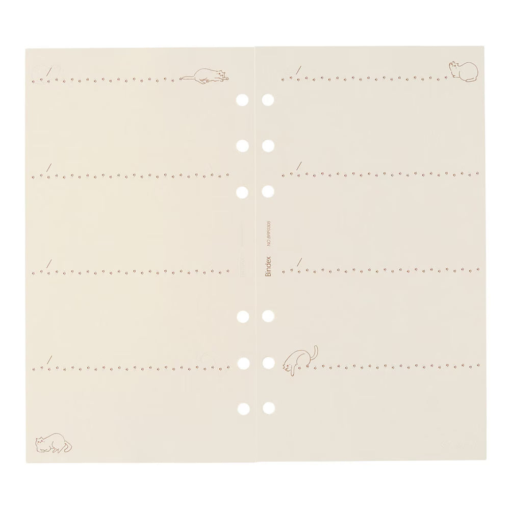 Bindex Bible Size Undated Weekly Log Refill – Cat