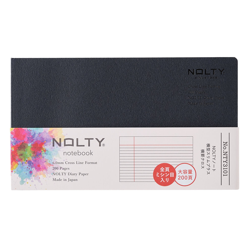 NOLTY Notebook Landscape Slim Plus Ruled Cross