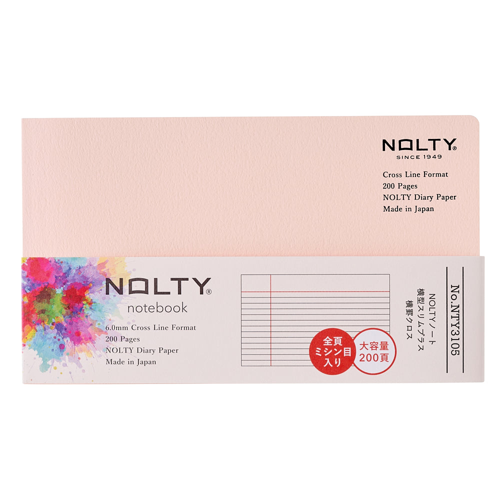 NOLTY Notebook Landscape Slim Plus Ruled Cross