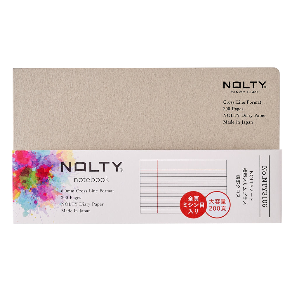 NOLTY Notebook Landscape Slim Plus Ruled Cross