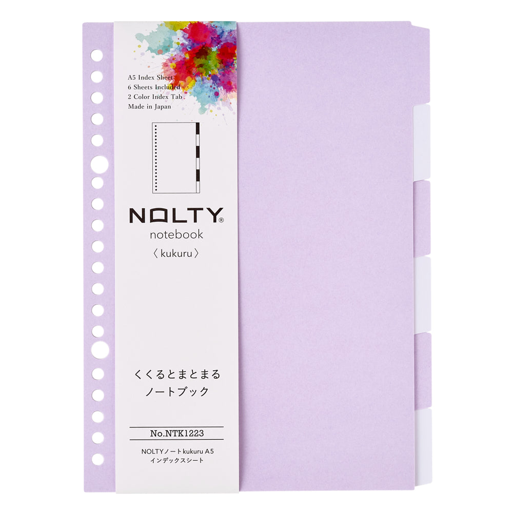 NOLTY Notebook kukuru A5 6-Tab Index Sheet