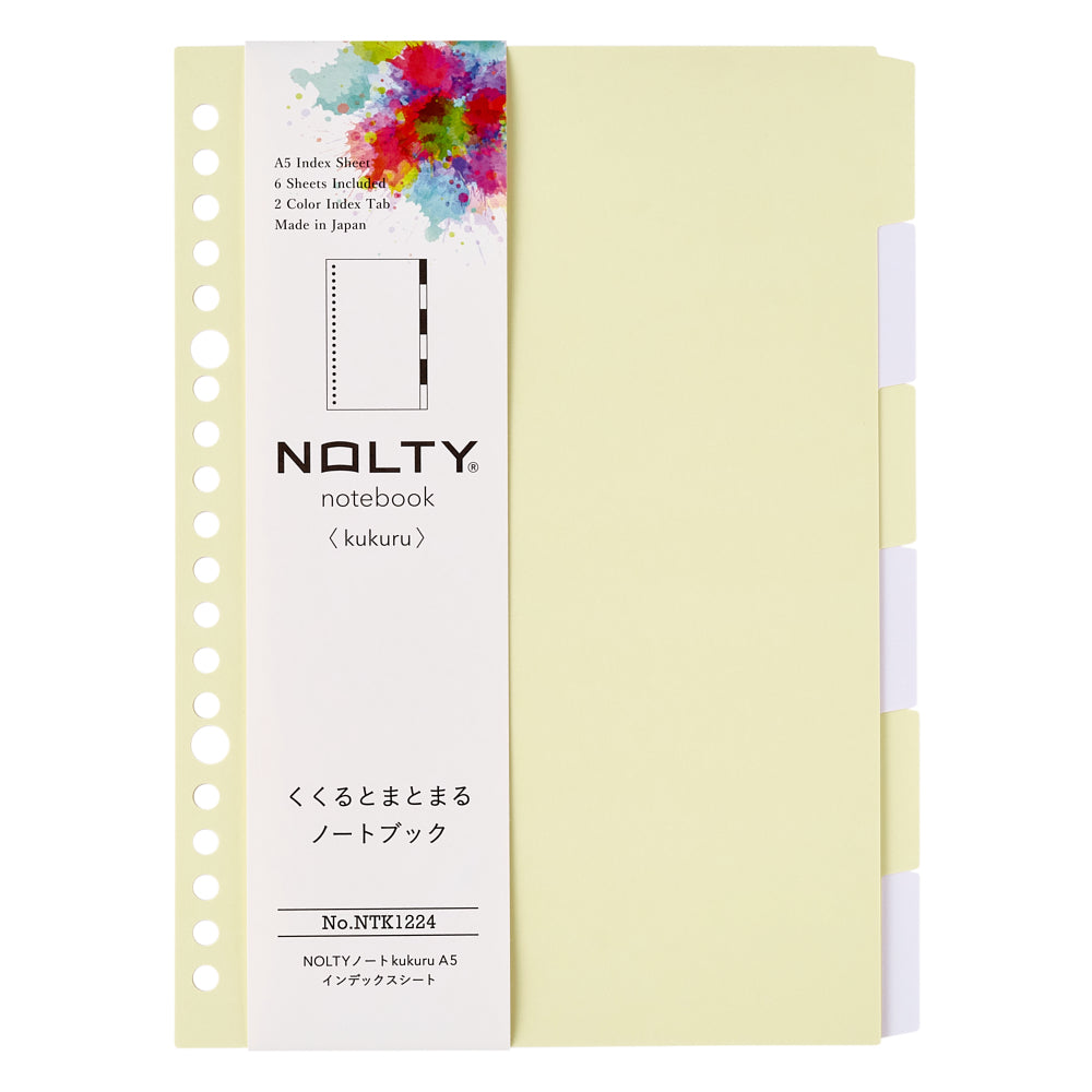 NOLTY Notebook kukuru A5 6-Tab Index Sheet