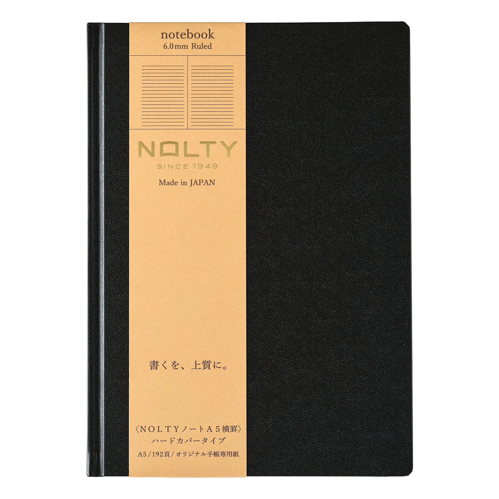 NOLTY Notebook A5 Hard Cover 192P – Black