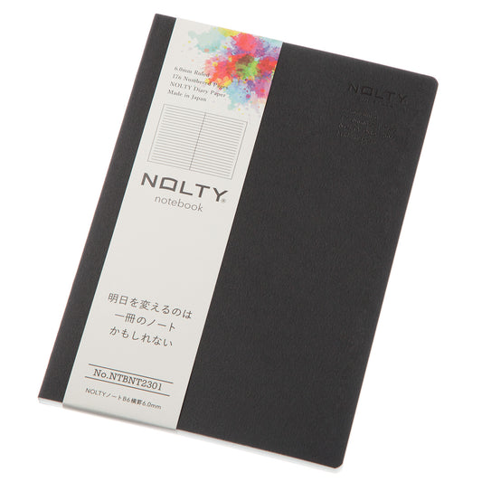 NOLTY Notebook B6 Ruled 6.0 mm 176P – Black