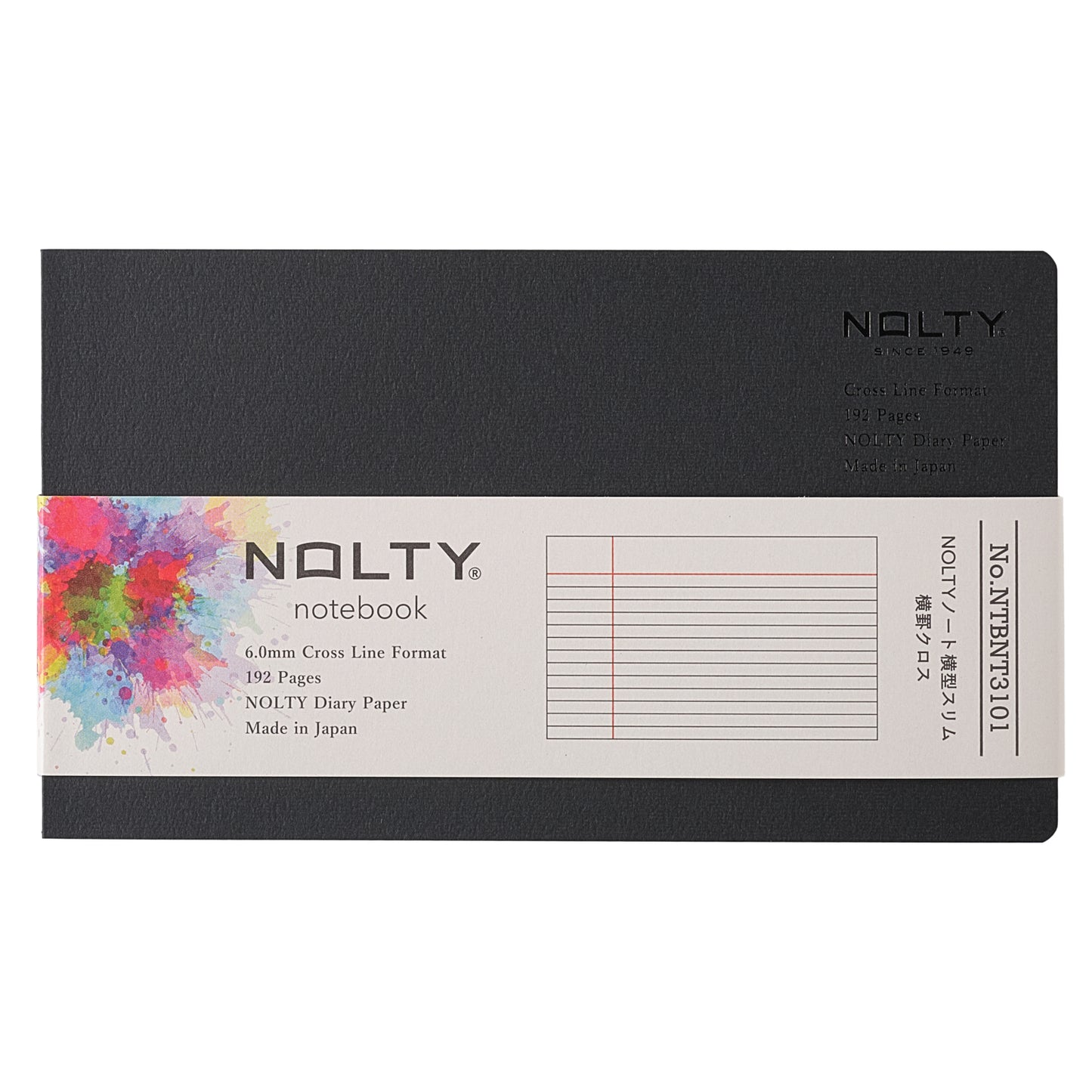 NOLTY Notebook Horizontal Slim Ruled Cross