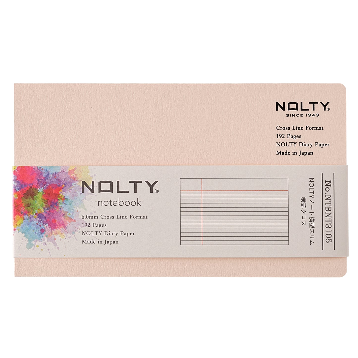 NOLTY Notebook Horizontal Slim Ruled Cross