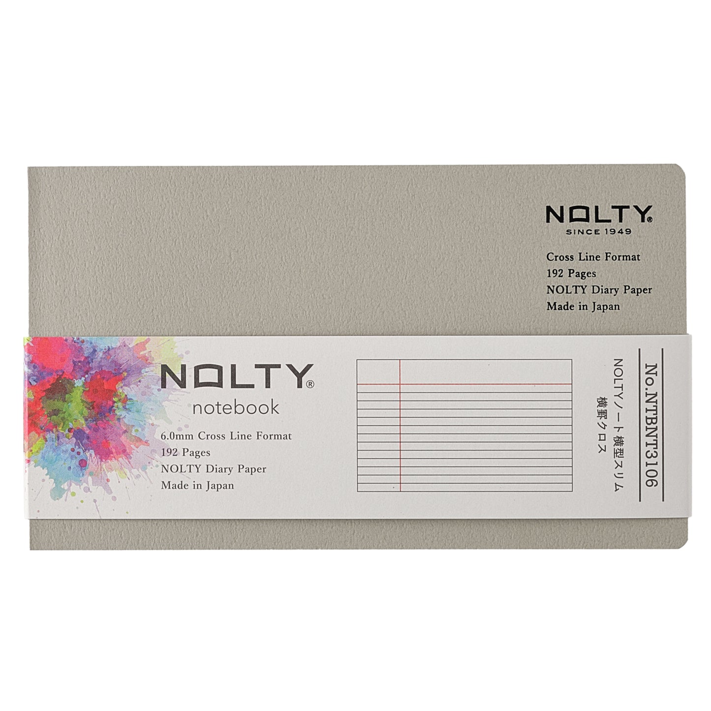 NOLTY Notebook Horizontal Slim Ruled Cross